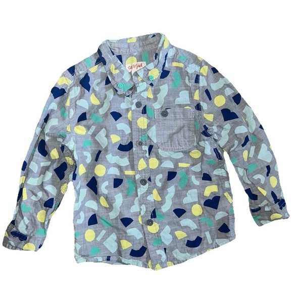 Lot Of 4 Toddler Boy Lot Sleeve Tops Button Down Sweatshirt Size 3T - Picture 2 of 6